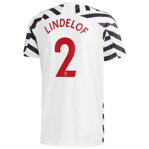 Camiseta Manchester United NO.2 Lindelof Tercera equipo 2020-2021 Blanco